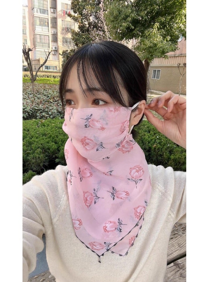 Etertoyle Sun Protection Face Mask Neck Gaiter Breathable Chiffon Veil Bandanas Scarf for Women Outdoor Activities - Image 3