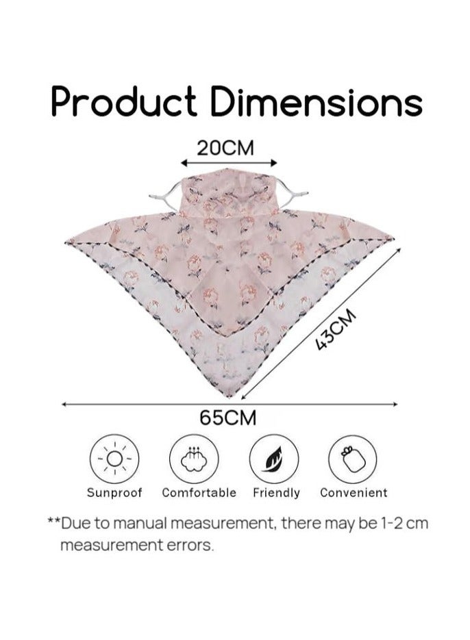 Etertoyle Sun Protection Face Mask Neck Gaiter Breathable Chiffon Veil Bandanas Scarf for Women Outdoor Activities - Image 5