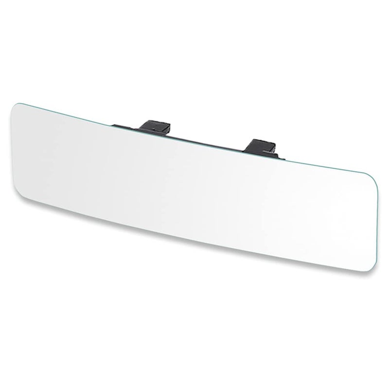 SkycropHD (Upgrade) Rear View Mirror Frameless Car Interior Rearview Mirror Panoramic Wide Angle to Eliminate Blind Spots - Convex,11.8''(White) - Image 1