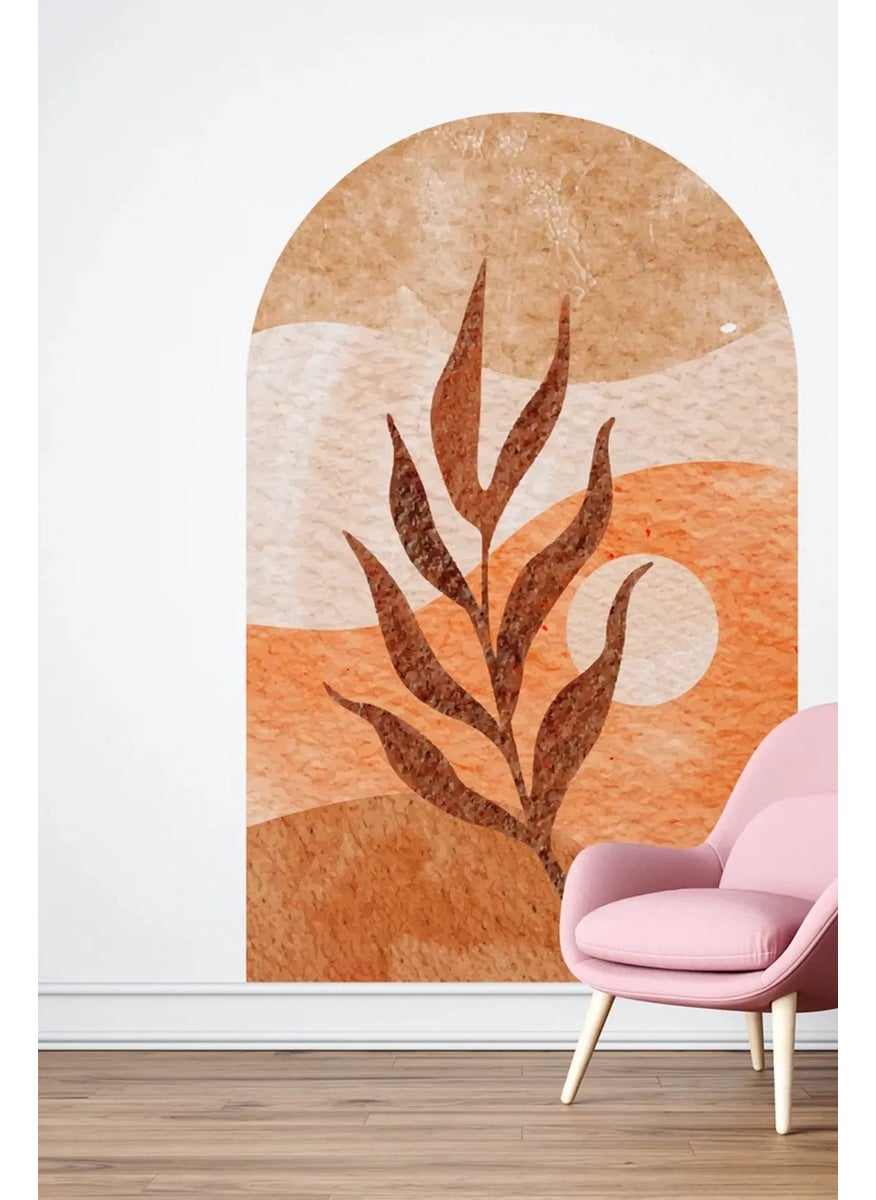 Kt Grup Boho Sunset Desert Landscape Arch Arch Pastel Color Wall Sticker  - Image 1