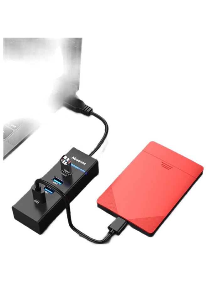 Newmine Usb Hub 3.0, 4-Port Expansion, For Laptops, Desktops, And Smartphones, Multi-Port Extension Cable, Converter, Approximately 1 Meter - Image 3