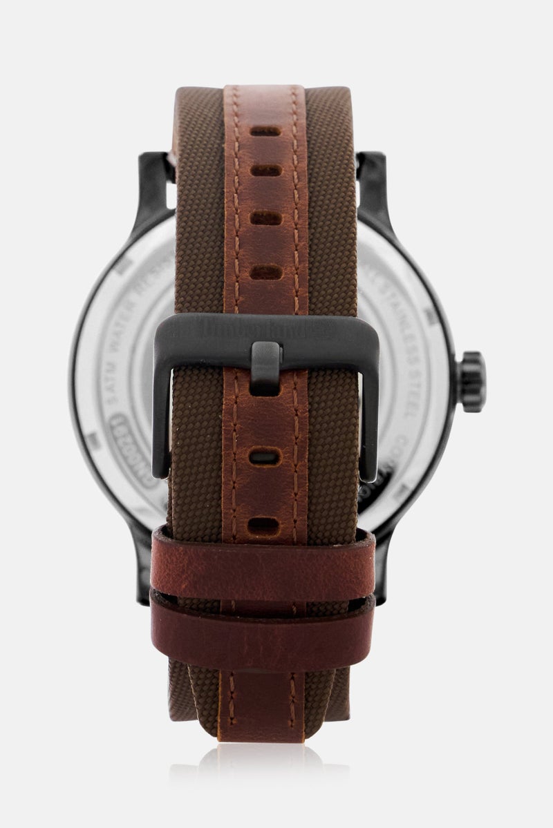Timberland Men TDWGN0029104 Leather Analog Watch 45 mm, Brown  - Image 5