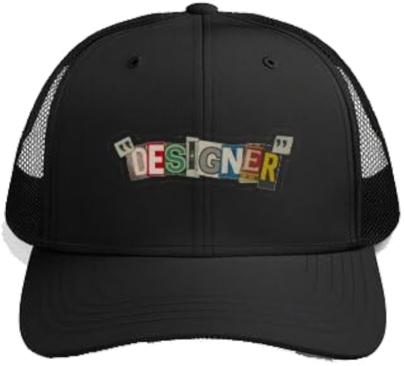 DESIGNER Plain unisex baseball cap Black