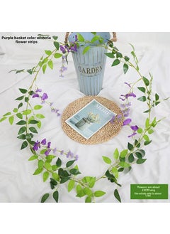 Generic Artificial Wisteria Vine Flower Garland DecorOrdinary purple blue 1 Ordinary purple blue 1 