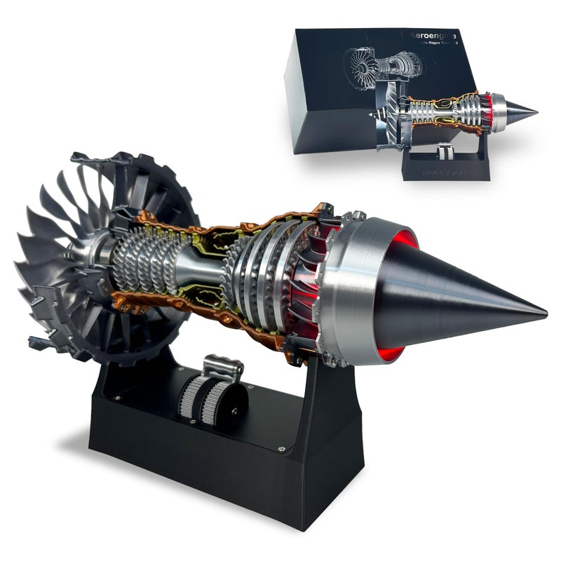 HI-REEKE HIREEKE Jet Engine Model Kit TR900 Turbofan Aircraft Engine Model 3D Printing Toy for TeenRotatable - Image 3