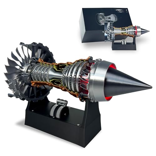HI-REEKE HIREEKE Jet Engine Model Kit TR900 Turbofan Aircraft Engine Model 3D Printing Toy for TeenRotatable - Image 1