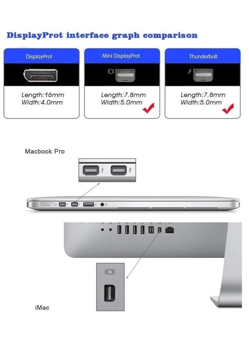 سوق النجوم محول لمنفذ الشاشة من HDTV إلى وصلة mini displayport لأجهزة أبل ماك بوك برو/ إير آي ماك أبيض - Image 5