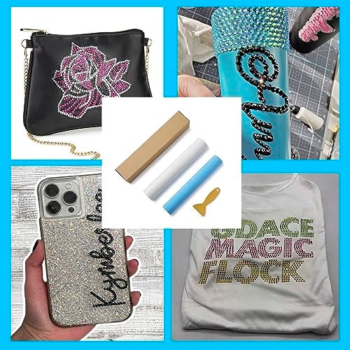 GDACE Rhinestone Template Material Stencil Magic Sticky Flock 10sheet 30x20cm - Image 4