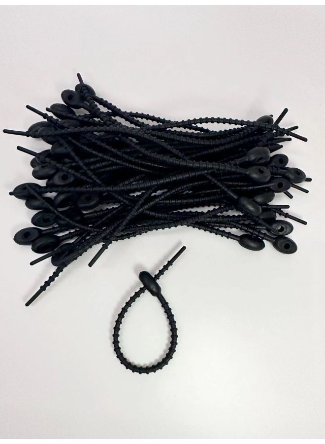 Loquat 220mm Tadpole Self-locking Data Cable Tie Storage Belt DIY Keychain Jewelry Blind Box Fashion Play Pendant Manufacturer-Color:Black (12cm) - Image 1