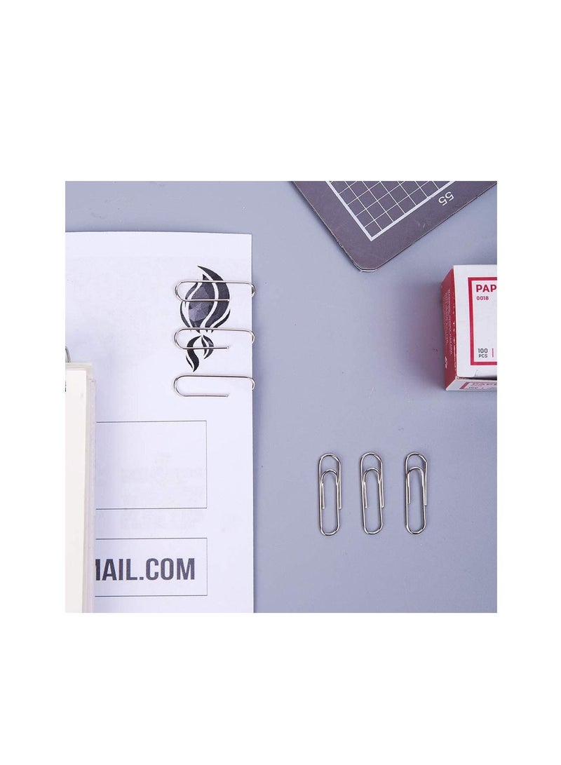 Deli 10-Pack Paper Clip Set Silver - Image 3