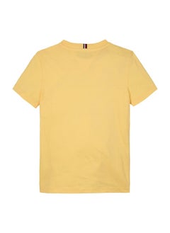 TOMMY HILFIGER Boys' Logo Crew Neck T-Shirt - Cotton, Yellow  - Image 4