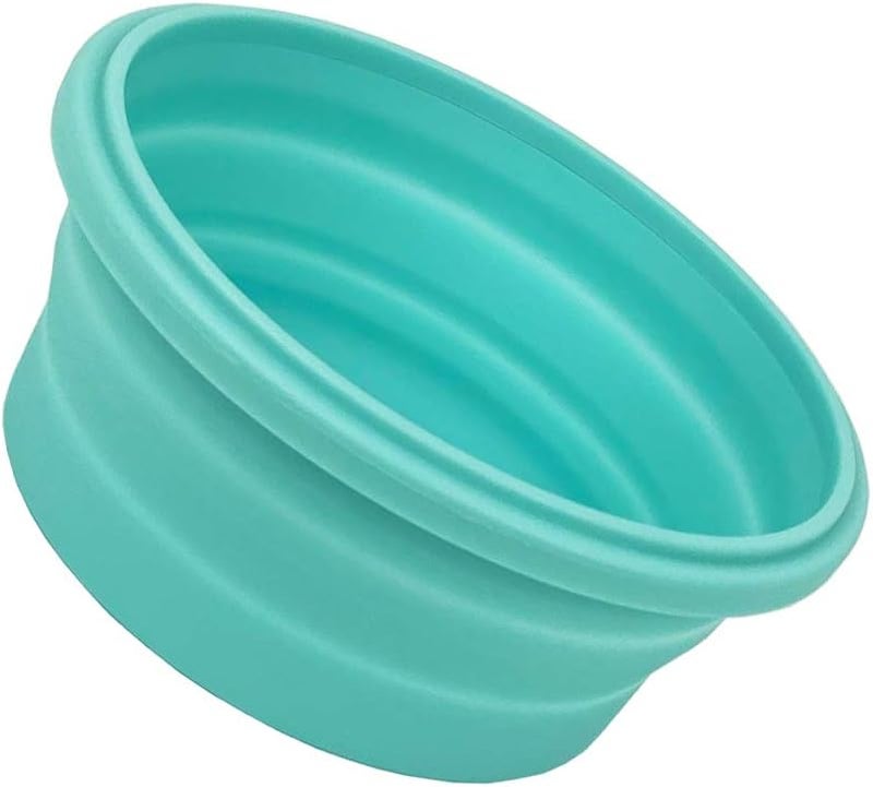 CARTINTS Collapsible Bowl Silicone Collapsible Container Food Storage Containers Collapsible Camping Bowl for Travel Camping Hiking with Airtight Plastic Lids and 2Pack Silicone Dish Sponges- Blue, 1200ml - Image 2