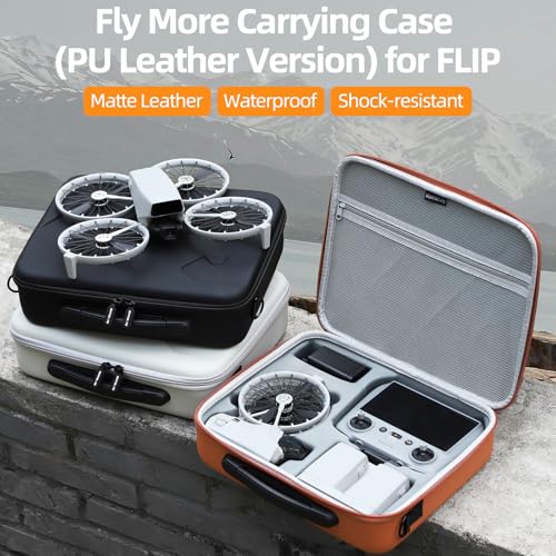 FSIDIWT Carrying Case for DJI Flip, Portable Travel Shoulder Bag for DJI Flip Accessories, Fits RC 2/RC-N3 Remote Controller (Grey) - Image 2