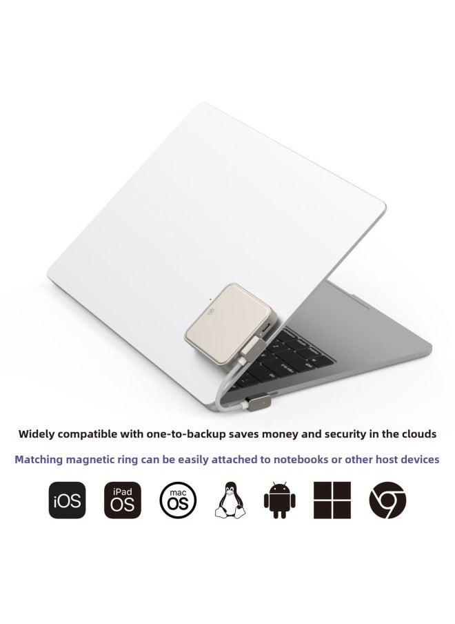 Generic MagSafe Magnetic Solid-state Hard Disk Box M.2 2230 For Apple IPhone15pro External Recording ProRes-Color:Black + 256gb Solid State Drive  - Image 4