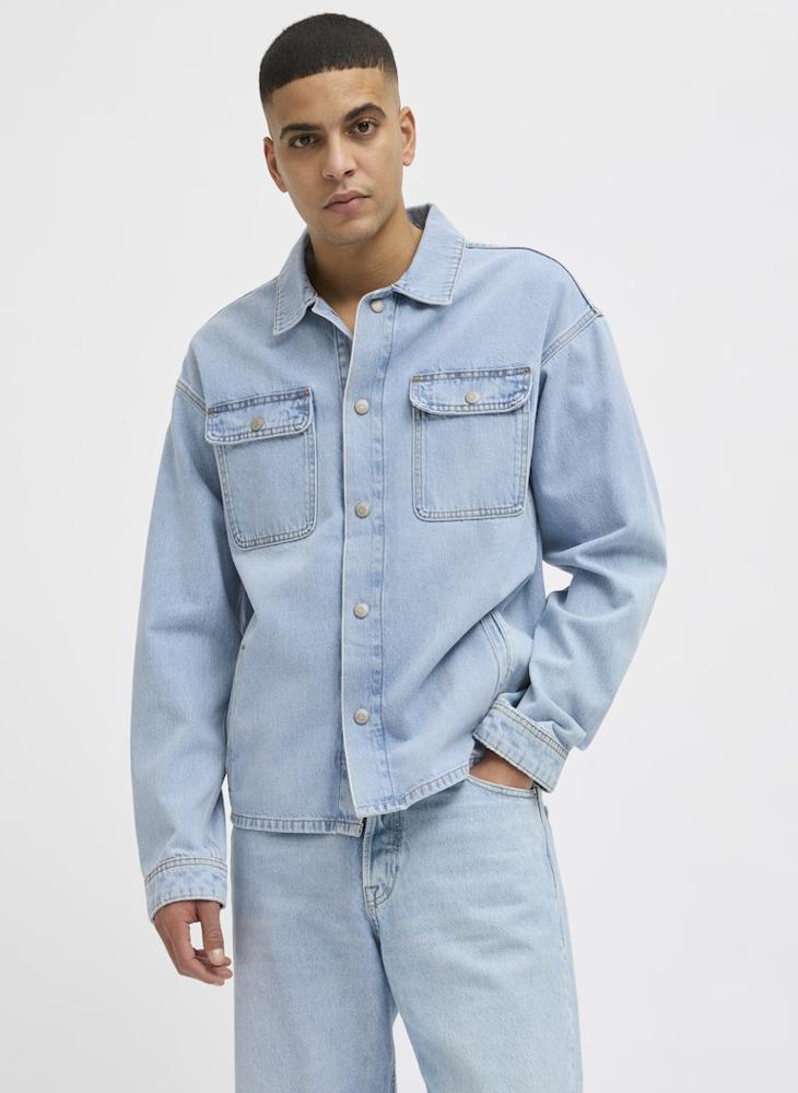 JACK & JONES - Pocket Detail Regular Fit Denim Shirt - Image 1