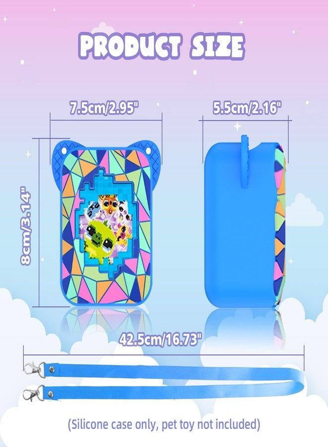 غطاء سيليكون لحماية لعبة Bitzee Magicals التفاعلية، غطاء سيليكون واقٍ لحيوانات Bitzee الإلكترونية الافتراضية، ملحقات حيوانات Bitzee الرقمية مع حبل، أزرق (الغطاء فقط) - Image 2