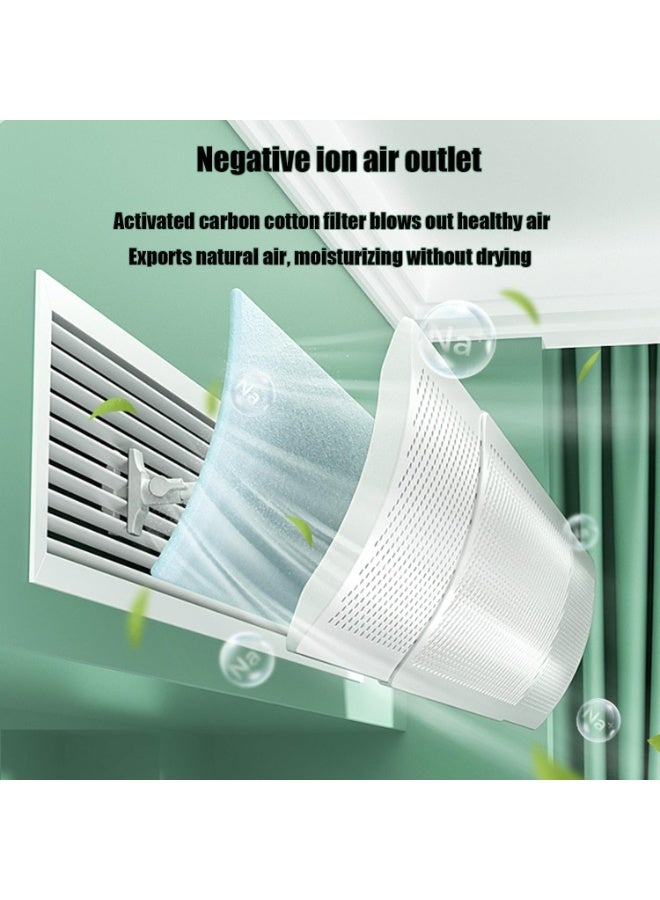XVersion Central AC Air Flow Deflector & AC Cover, Adjustable Air Conditioner Deflector Grill, Air Conditioning Wind Shield,AC Vent Deflector（60-98CM)(White) - Image 5