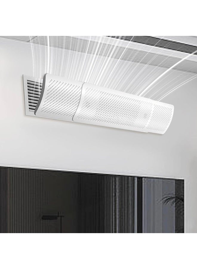 XVersion Central AC Air Flow Deflector & AC Cover, Adjustable Air Conditioner Deflector Grill, Air Conditioning Wind Shield,AC Vent Deflector（60-98CM)(White) - Image 1