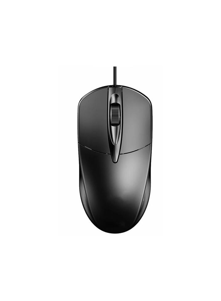 Zero ZR-180 Comfort USB Wired Mouse, 3 Button, 1200 DPI Optical Sensor, High Performance Plug & Play, for Desktop, PC and Laptop Windows/Mac, Black - Image 1