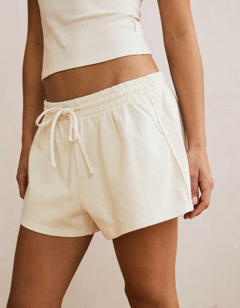 American Eagle  AE High-Waisted Fleece Short for Women | Best Price UAE