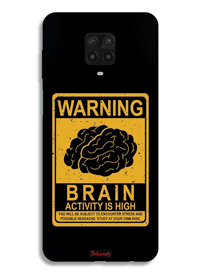 Tolwak Xiaomi Redmi Note 9 Pro Protective Case Cover Warning Brain Activity Is High - Image 2