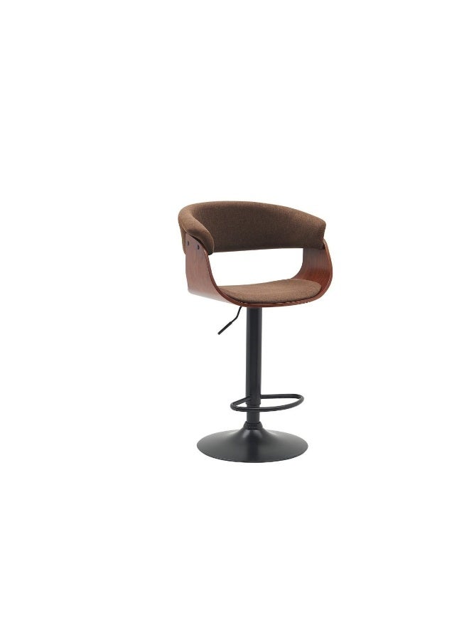 بيتي كرسي بار ( بستيم ) من القماش مع قاعدة حديد قابل للتعديل -بني - Image 3