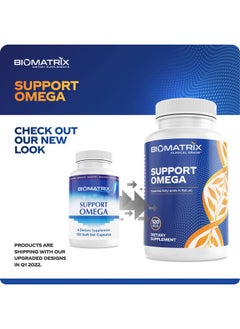 BioMatrix Support Omega (120 Gel Capsules) Omega 3 Fish Oil Supplement Cardiovascular Musculoskeletal Support  - Image 5