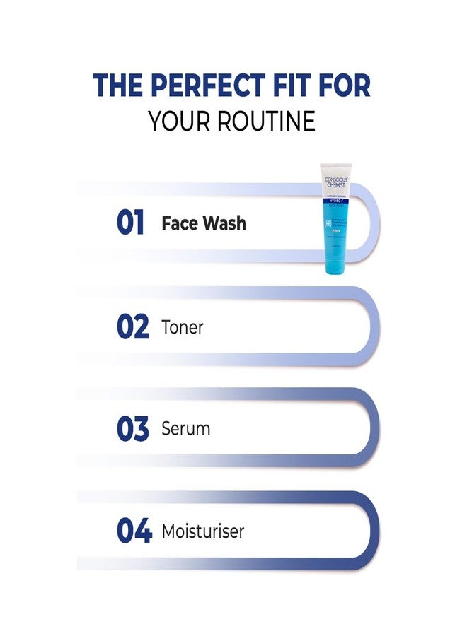 Conscious Chemist® Hydrating Face Wash Super Saver Pack with Hyaluronic Acid and Ceramides | Treats Dull & Dehydrated Skin | Vegan & Cruelty Free | Pack of 2 - Image 4