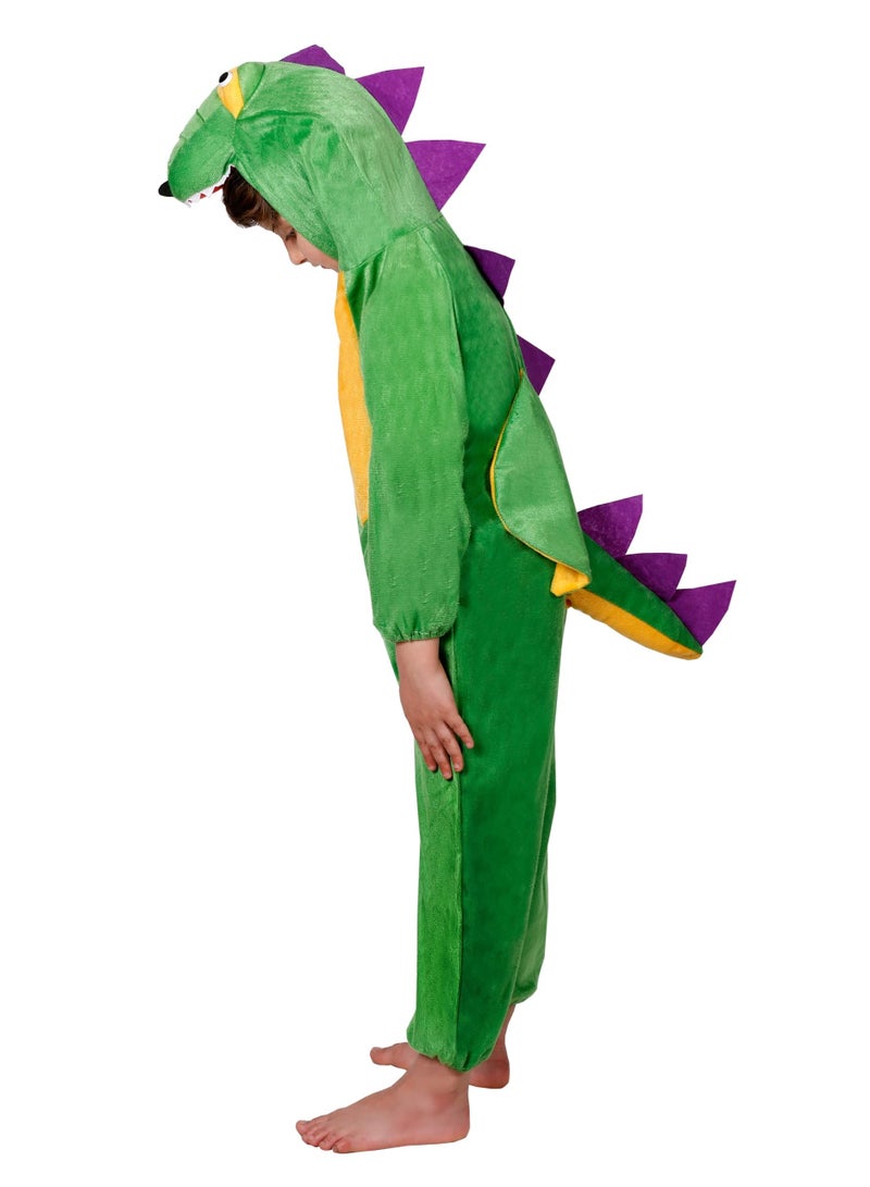 Kids Dragon Costume Jumpsuit with Hood, Animal Fancy Dress, Party Outfit, Size XL(8-10Years) - Image 3