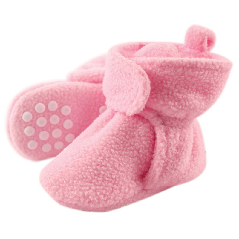 Luvable Friends Unisex Baby Cozy Fleece Booties, Light Pink, 0-6 Months US - Image 5