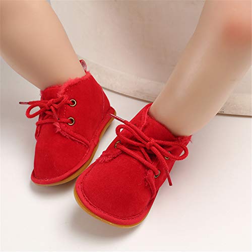 Meckior Baby Booties Newborn Infant Unisex Baby Girls Boys Velvet Rubber Anit-Slip Sole Shoes Toddler Fleece Cozy Winter Warm Prewalker Boots - Image 3