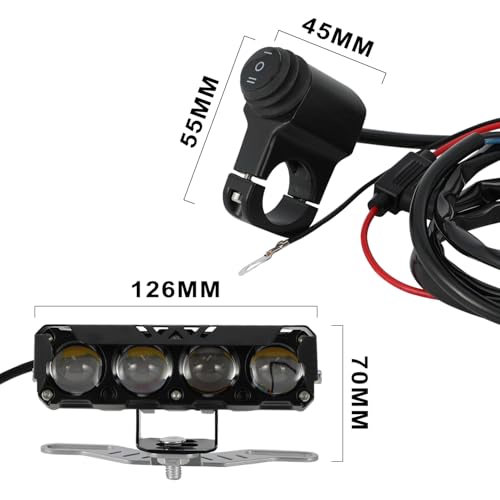 USTPO Dirt Bike Light Bar 5inch 54W 8000lm Head Light Flood Spot Universal for 78 Handlebar CRF KLX DRZ TTR YZF WR RM 65CC450CC Motorcycle Pit Bike - Image 3