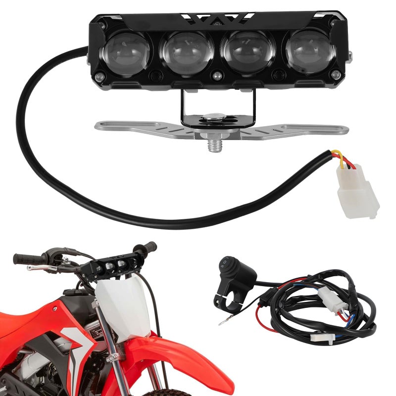 USTPO Dirt Bike Light Bar 5inch 54W 8000lm Head Light Flood Spot Universal for 78 Handlebar CRF KLX DRZ TTR YZF WR RM 65CC450CC Motorcycle Pit Bike - Image 2