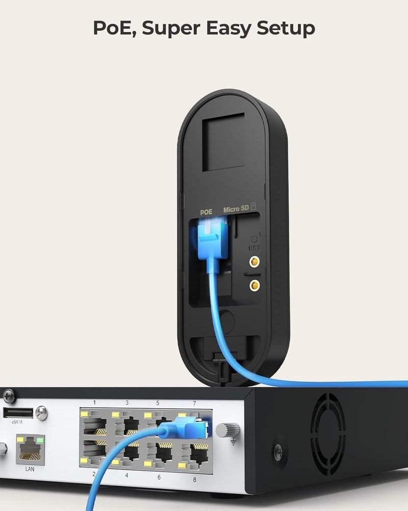 ريولينك كاميرا جرس الباب بالفيديو من REOLINK بتقنية PoE – زاوية 180 درجة قطرية، كاميرا أمان IP خارجية بدقة 5MP مع جرس، اتصال ثنائي الاتجاه، تشغيل فوري، تخزين محلي آمن، بدون رسوم شهرية - Image 4