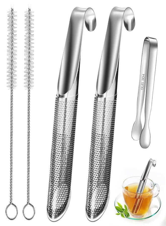 APOIMNA Tea Infuser for Loose Leaf Tea, Stainless Steel Tea Diffusers with Clip Strainers Travel Fine Mesh Spoon Infusers for Loose Tea, Rose, Herbs(Set of 2) - Image 1