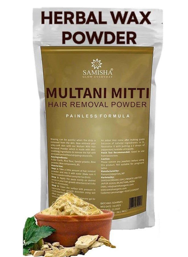 ساميشا مسحوق ساميشا العشبي لإزالة الشعر - شمع ملتاني ميتي للنساء والرجال | مناسب لجميع أنواع البشرة | منطقة البكيني - Image 1