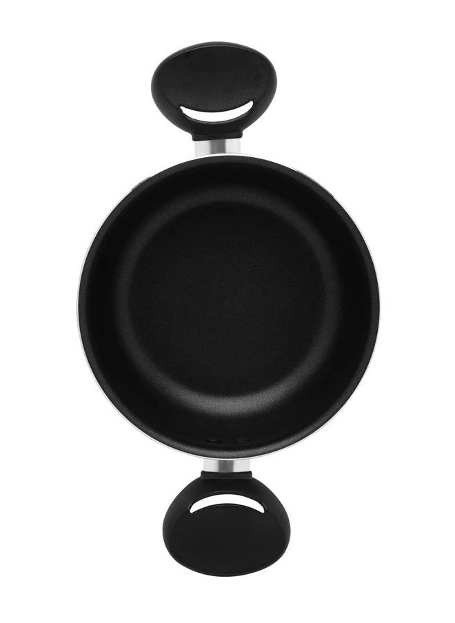 Trust Non-Stick Aluminum Pot With Glass Lid With Heat Resistant Handle Red/Black  - Image 4
