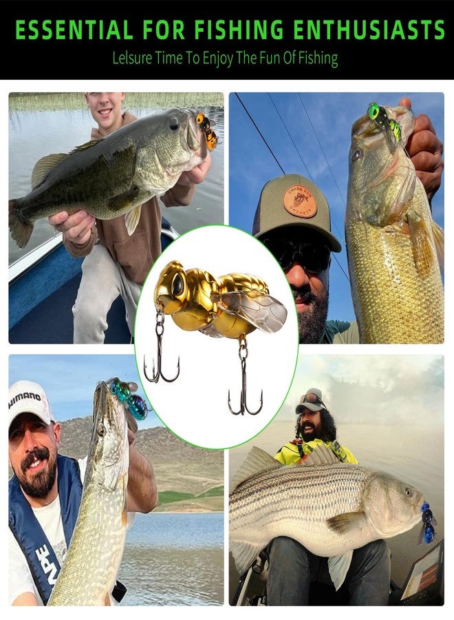 FONMANG Fishing Lures, 3-Piece Topwater Lures for Bass, Walleye, and Pike, 2025 New Wasp-Style Top Water Crawler for Freshwater & Saltwater Fishing, 2.6in, 15g - Image 5