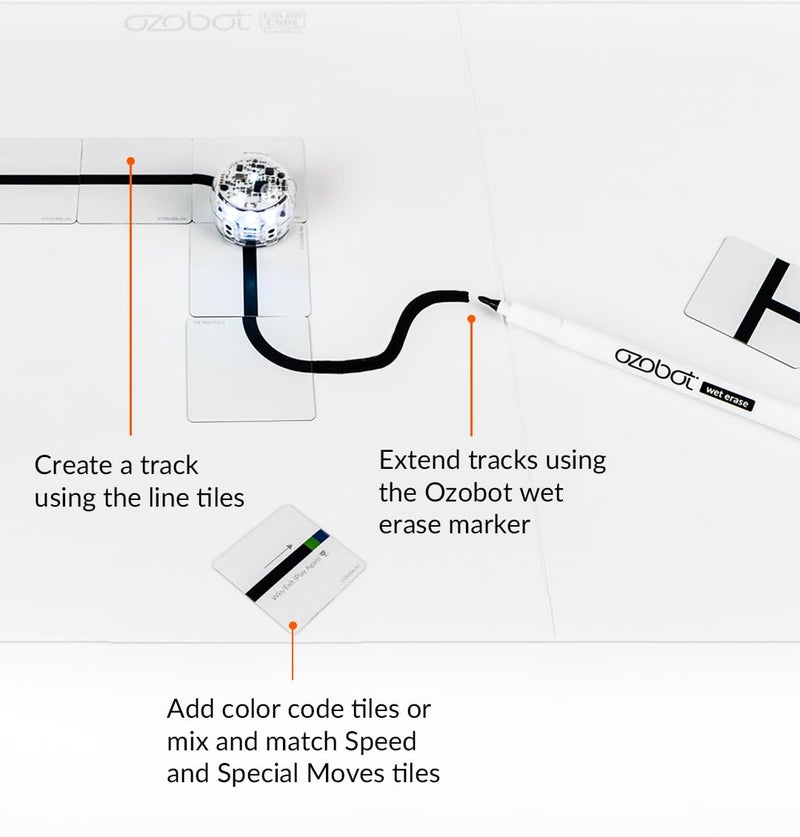 Ozobot مجموعة أساس مغناطيسات رمز الألوان: أداة تعليمية تفاعلية للترميز للأطفال من عمر 3 سنوات تعزز مهارات المنطق وحل المشكلات للتعليم في الفصول الدراسية، 36 بلاطة، يتطلب Evo غير مشمول - Image 4