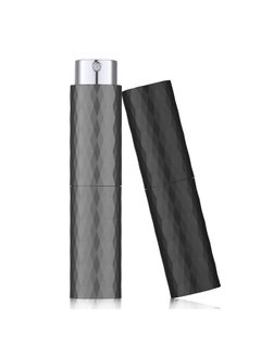 LISAPACK LISAPACK 8ML Perfume Atomizer Spray Bottle (2 PCS) Empty Cologne Dispenser Portable (Black, Grey) 