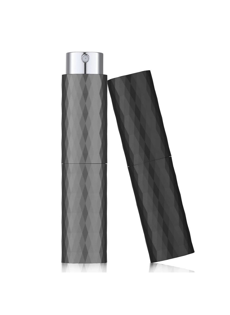 LISAPACK - LISAPACK 8ML Perfume Atomizer Spray Bottle (2 PCS) Empty Cologne Dispenser Portable (Black, Grey) - Image 1