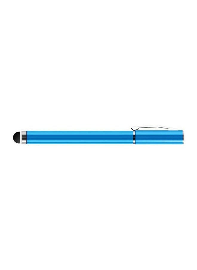 NIBEMINENT 2 In 1 Ball Point Capacitive Screen Stylus Touch Pen With Cover Blue  - Image 1