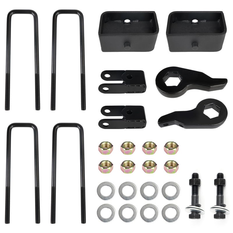 GSTP 3" Front and Rear Suspension Lift Kit Compatible With Chevy Silverado GMC Sierra 1500 4X4 4WD 1999-2007- Leveling Lift Kits with Strut Spacer and Shock Extenders - Image 1
