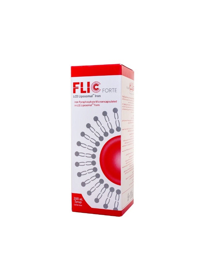 FLIC FORTE شراب حديد ليبوسومال LCE، 200 مل