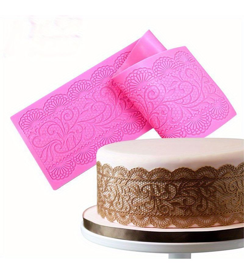 Silicone Embossed Cake Decorating Mat For Sugar Lace Baking Tool 1pc - Image 1