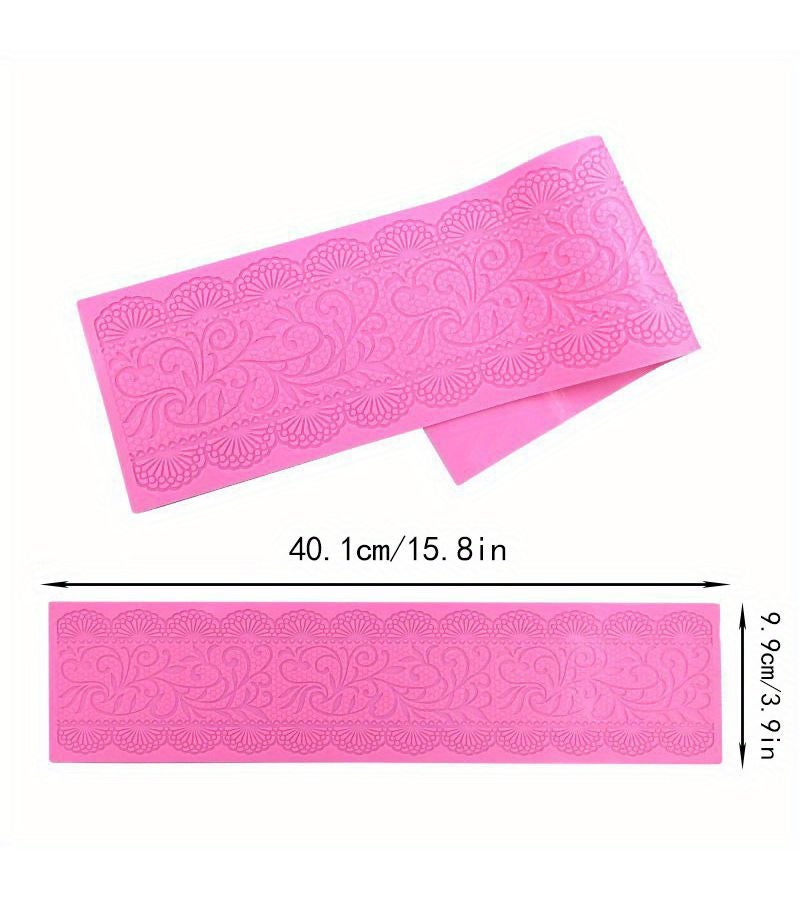 Silicone Embossed Cake Decorating Mat For Sugar Lace Baking Tool 1pc - Image 2