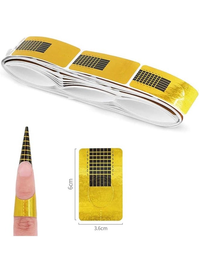 500 قطعة من قوالب جل الأظافر بالأشعة فوق البنفسجية، حامل ورق ملصقات الأظافر، قوالب جل الأظافر للمانيكير، أطراف تمديد الأظافر، قوالب مانيكير، صينية ورقية للتصميم - Image 3