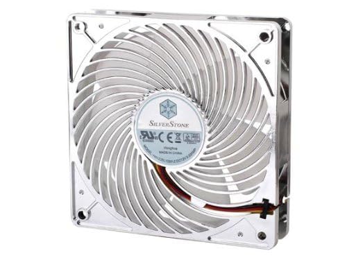 SilverStone Technology Silverstone Air Penetrator Air Channeling Case Fan with Red LED Light 120 * 120 * 25mm/1500rpm AP121-RL (Silver) - Image 2