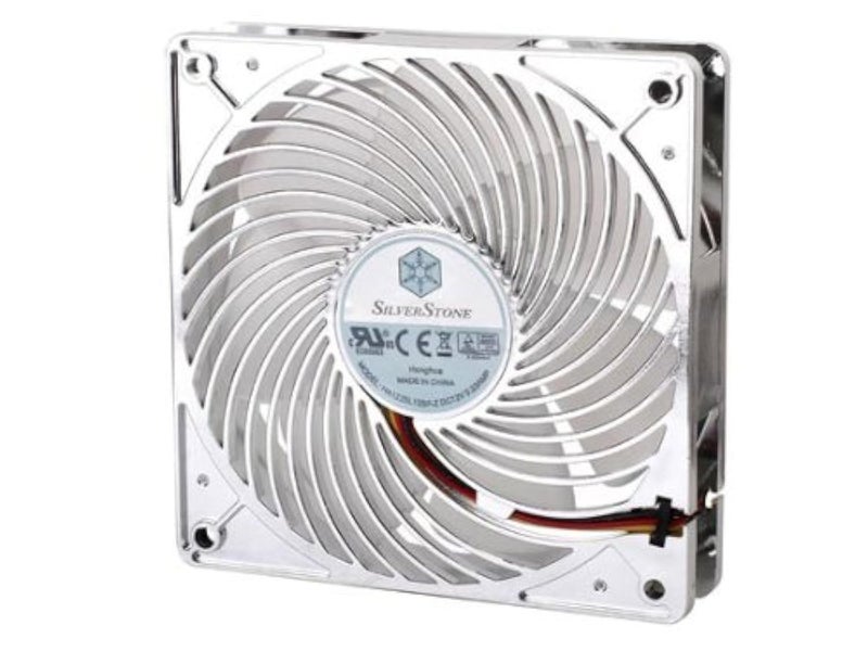 SilverStone Technology Silverstone Air Penetrator Air Channeling Case Fan with Red LED Light 120 * 120 * 25mm/1500rpm AP121-RL (Silver) - Image 1