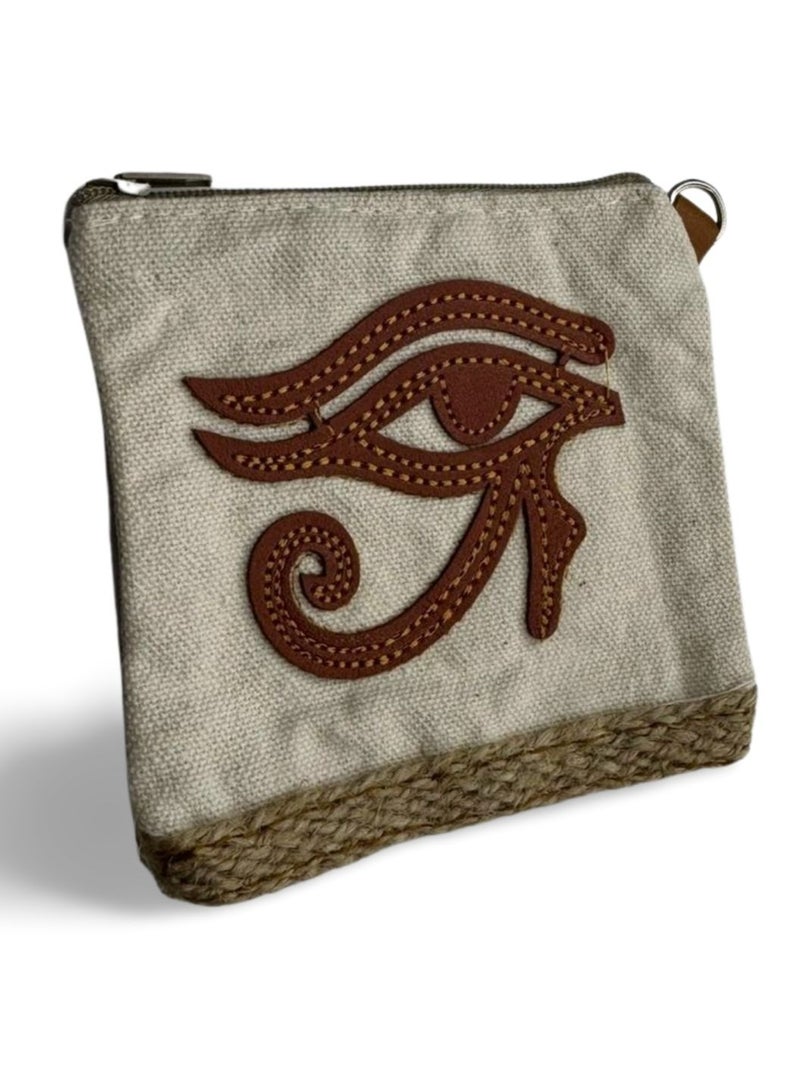 Pouch with Ancient Egyptian Eye of Ra Design - Image 1